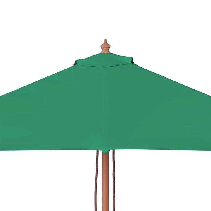 parasol 150x200 cm træstang grøn