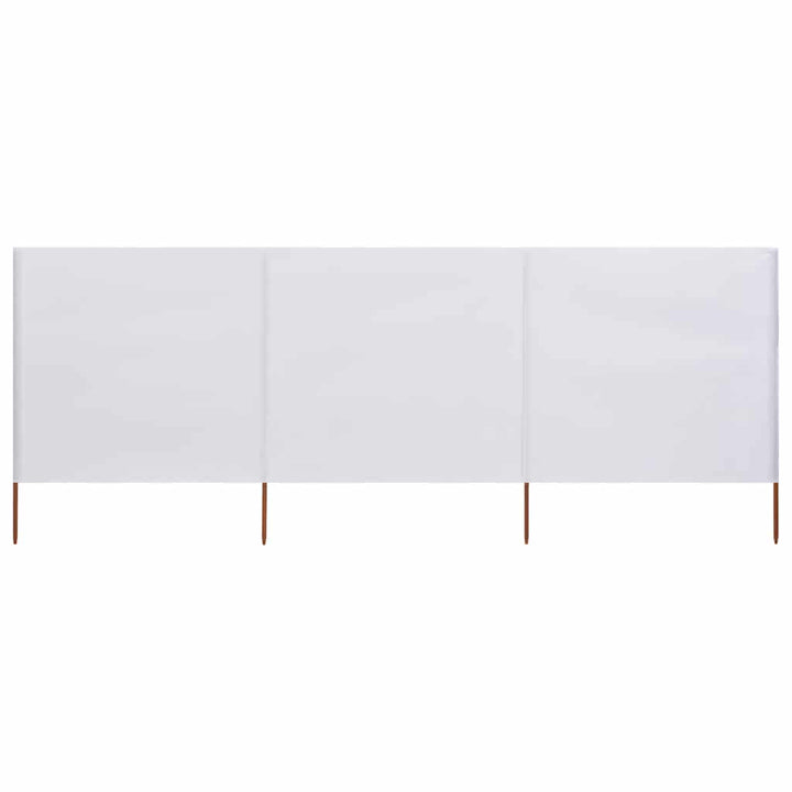 3-panels læsejl stof 400 x 120 cm hvid