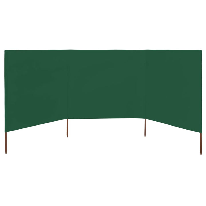 3-panels læsejl stof 400 x 120 cm grøn