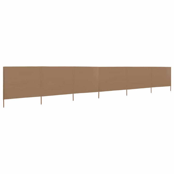 6-panels læsejl stof 800 x 80 cm gråbrun