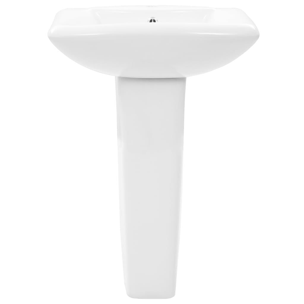 fritstående vask med piedestal keramik hvid 580 x 470 x 200 mm