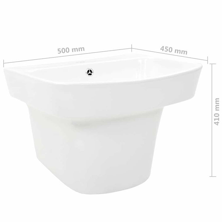 Vask Hvid 50 x 45 x 41 cm Glaseret Keramik