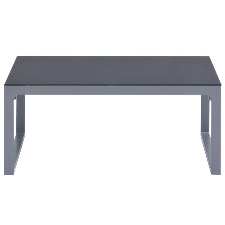 loungesæt 3 dele med hynder aluminium sort