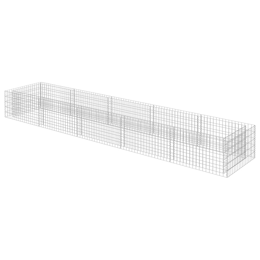 gabion-højbed 450x90x50 cm galvaniseret stål