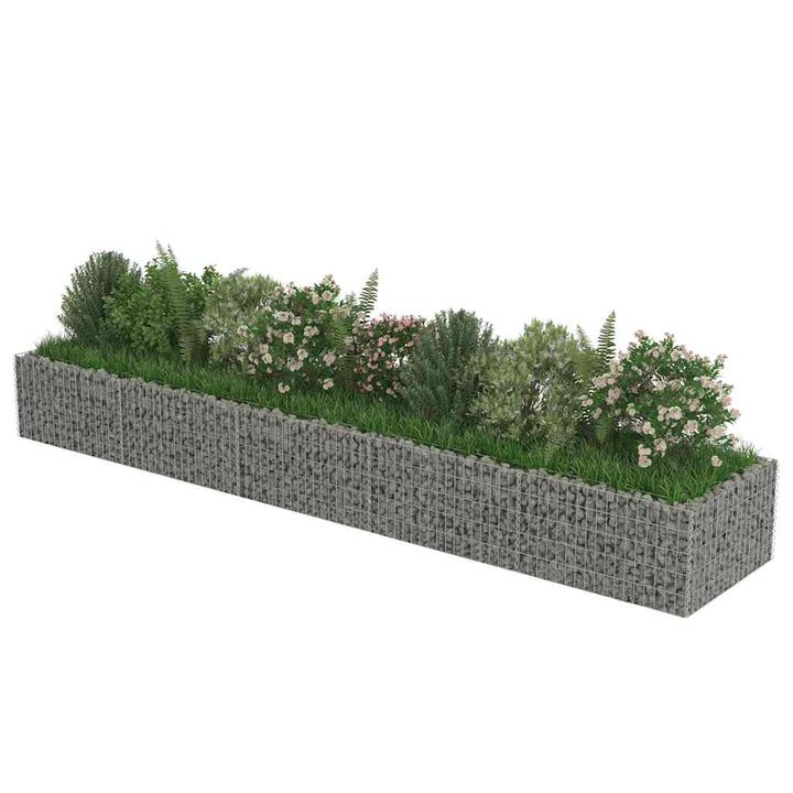 gabion-højbed 450x90x50 cm galvaniseret stål