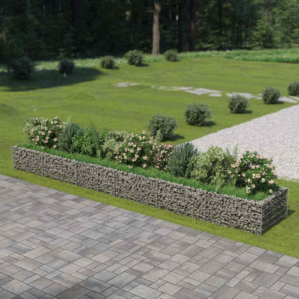 gabion-højbed 540x90x50 cm galvaniseret stål