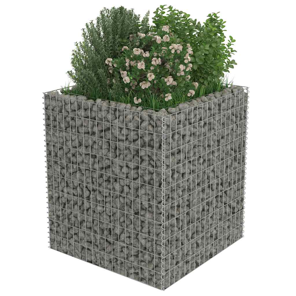 gabion-højbed 90x90x100 cm galvaniseret stål