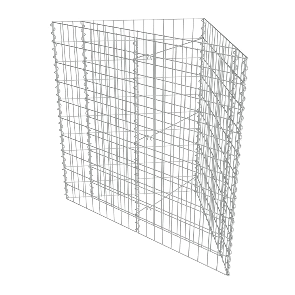 gabion-højbed 75x75x100 cm galvaniseret stål