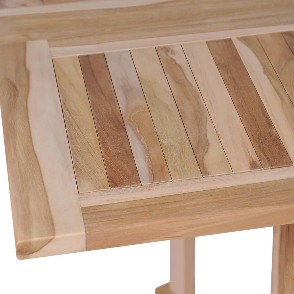 foldbart udendørs spisebordssæt 7 dele massivt teaktræ