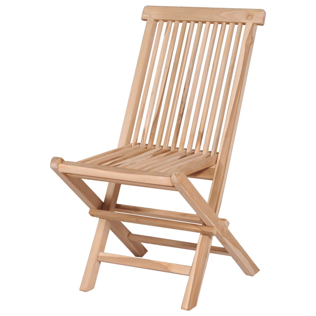 foldbart udendørs spisebordssæt 7 dele massivt teaktræ