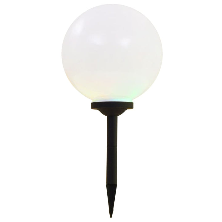LED-solcellelamper 2 stk. 30 cm rund RGB-farver