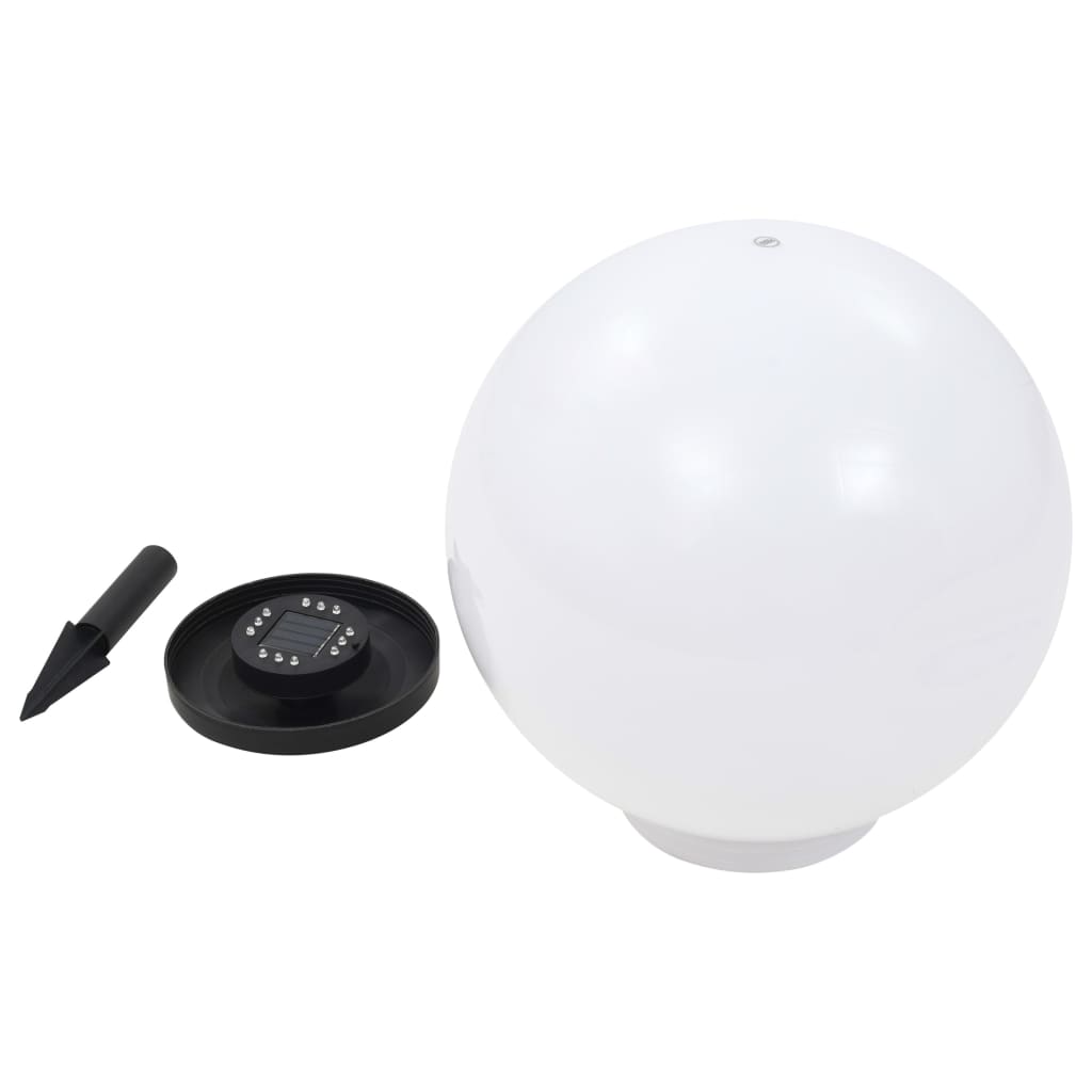 LED-solcellelampe 40 cm rund RGB-farver