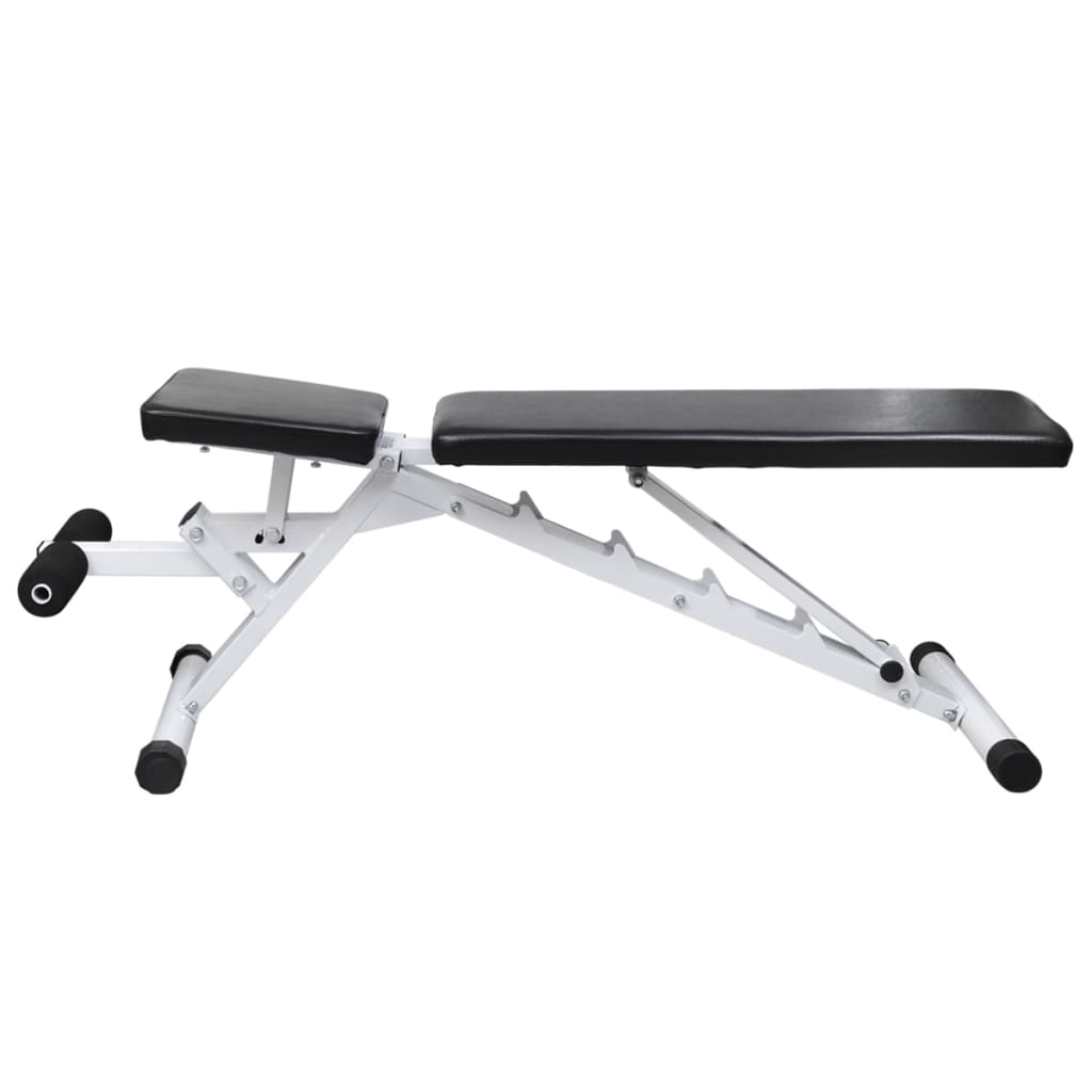 træningsbænk med vægtstang- og håndvægtsæt 60,5 kg