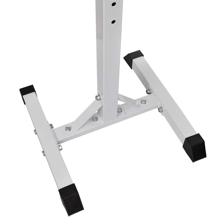 vægtstang- og squat-stativ med vægtstang- og håndvægtsæt 60,5kg