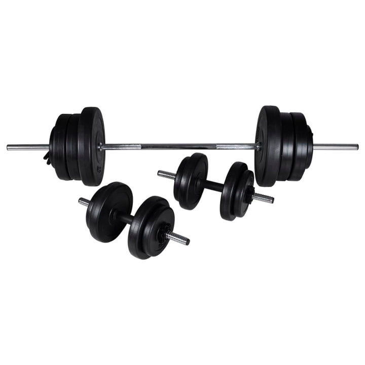 styrketårn med vægtstang- og håndvægtsæt 60,5 kg