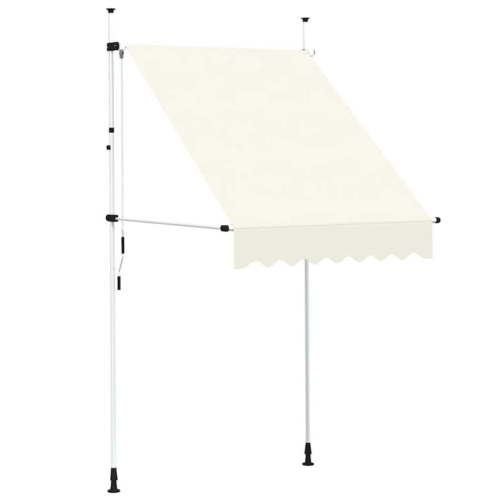 foldemarkise med manuel betjening 150 cm cremefarvet