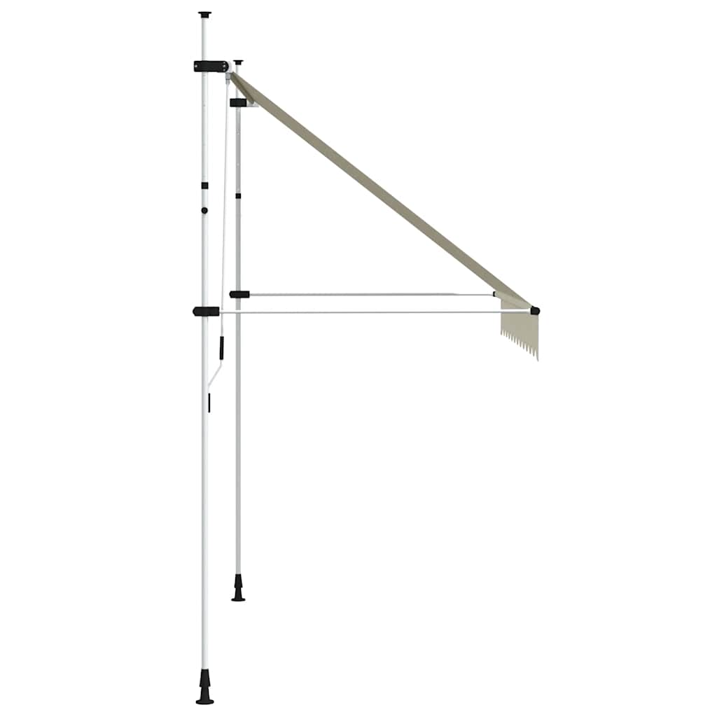 foldemarkise med manuel betjening 250 cm cremefarvet