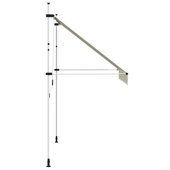 foldemarkise med manuel betjening 250 cm cremefarvet