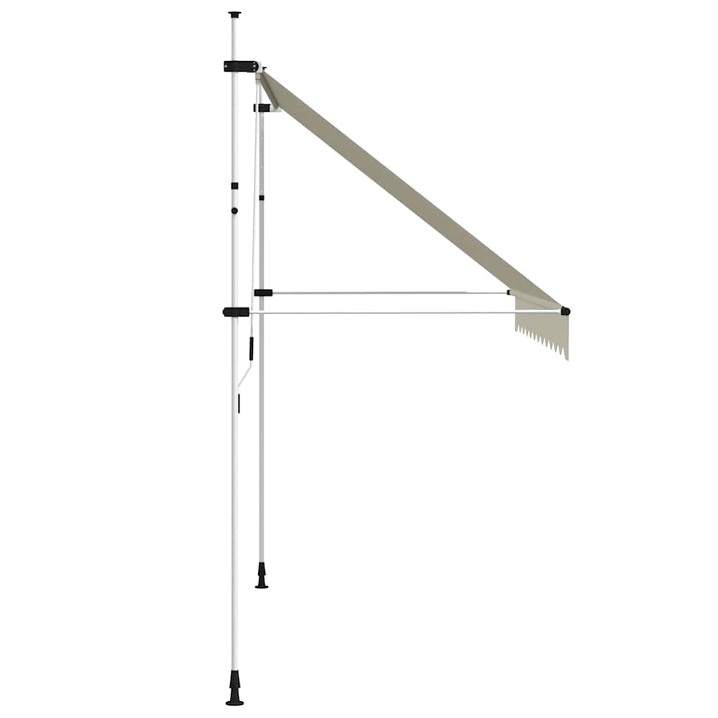 foldemarkise med manuel betjening 300 cm cremefarvet