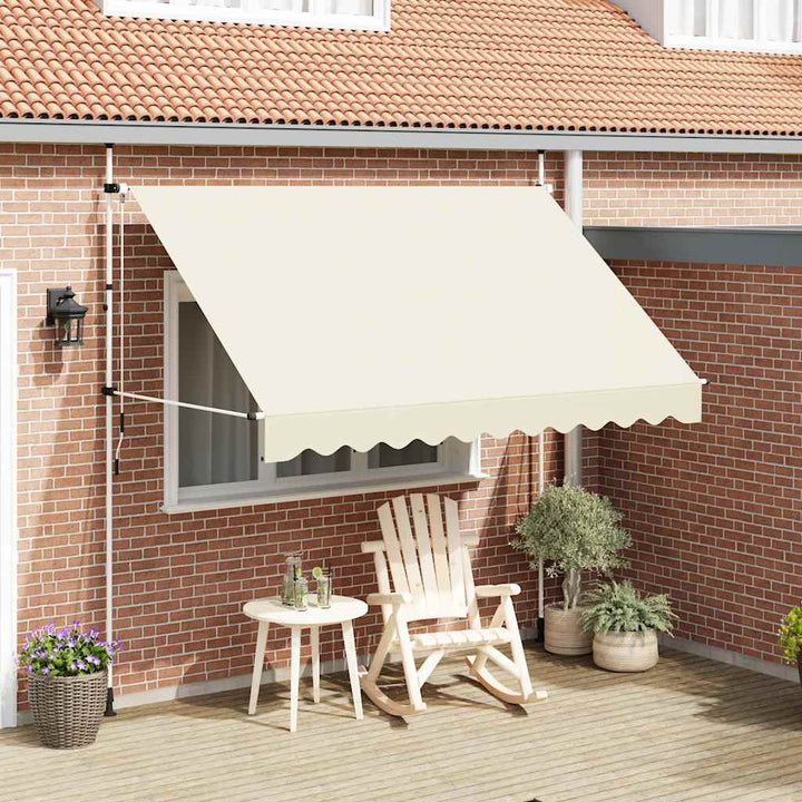 foldemarkise med manuel betjening 300 cm cremefarvet