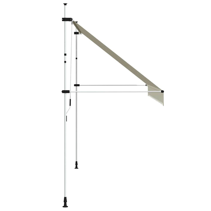foldemarkise med manuel betjening 350 cm cremefarvet