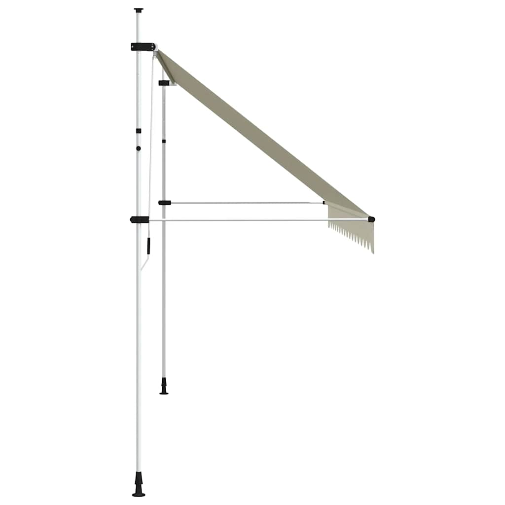 foldemarkise med manuel betjening 400 cm cremefarvet
