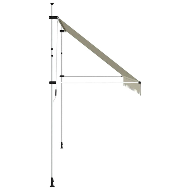 foldemarkise med manuel betjening 400 cm cremefarvet