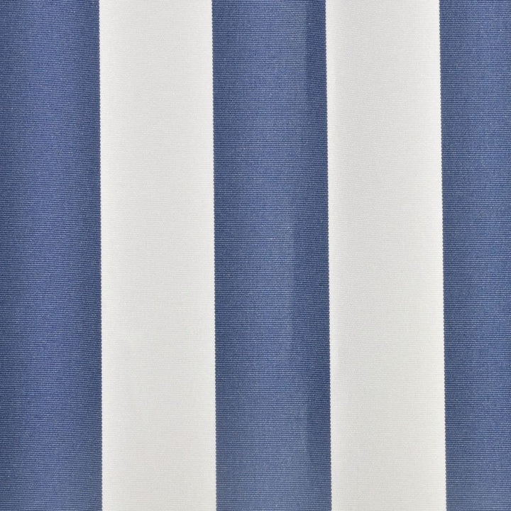 udskiftningsdug til markise 3,5x2,5 m polyester blå og hvid