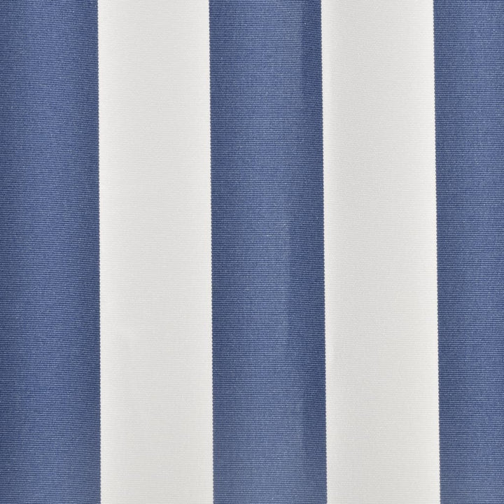 udskiftningsdug til markise 4,5x3 m polyester blå og hvid