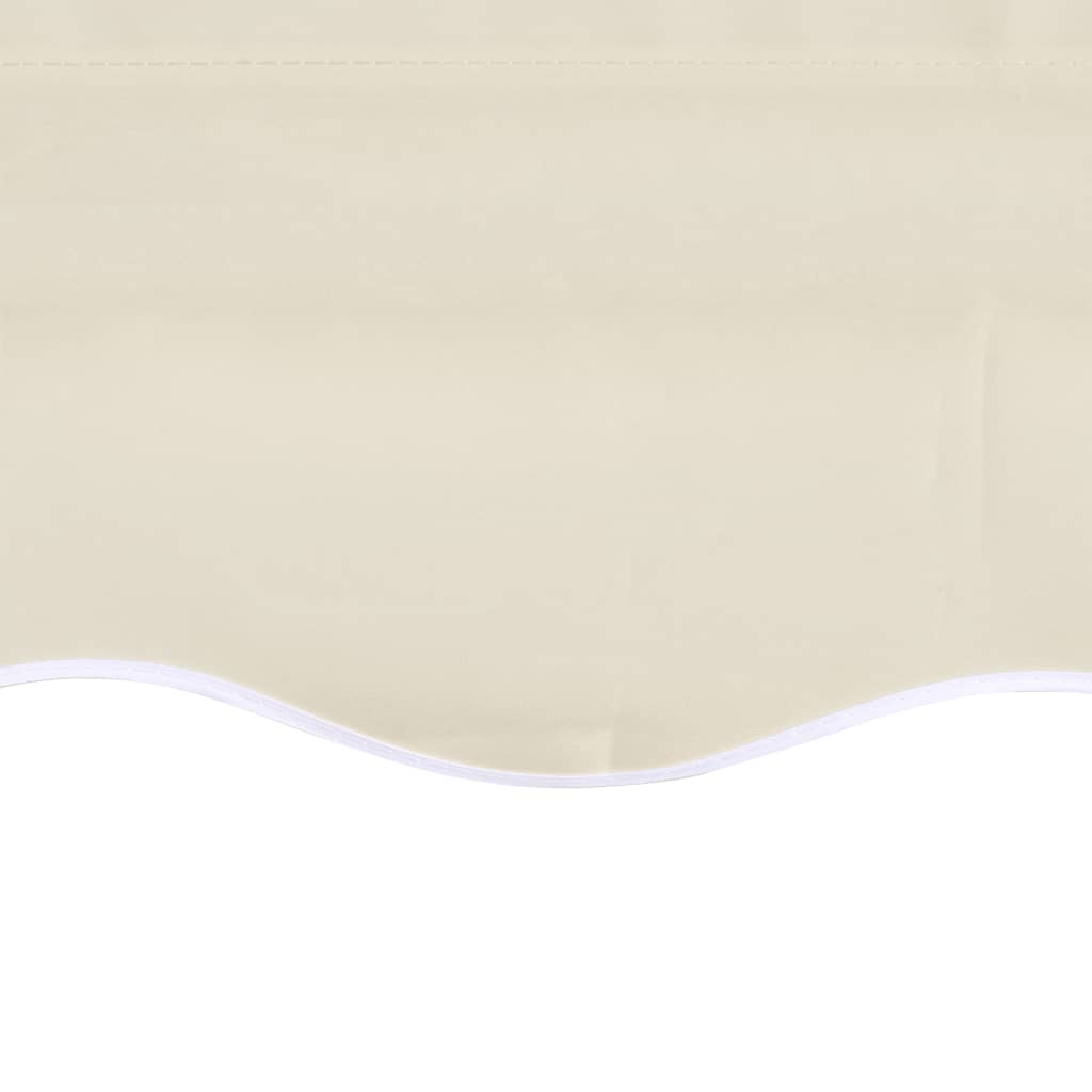 udskiftningsdug til markise 4,5x3 m polyester cremefarvet