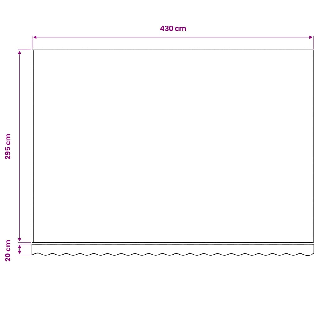 udskiftningsdug til markise 450x300 cm polyester cremefarvet