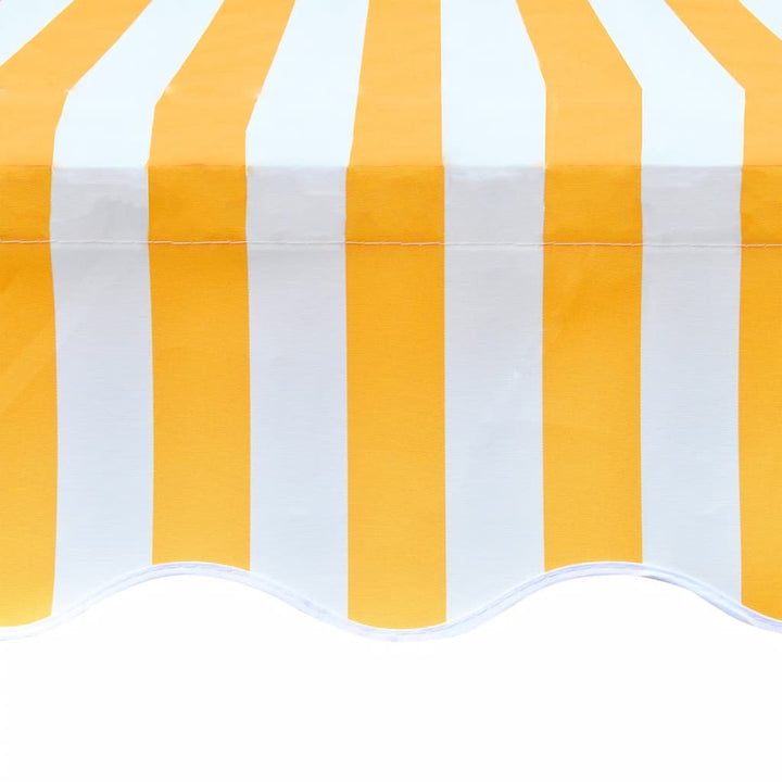 udskiftningsdug til markise 3,5x2,5 m polyester orange og hvid