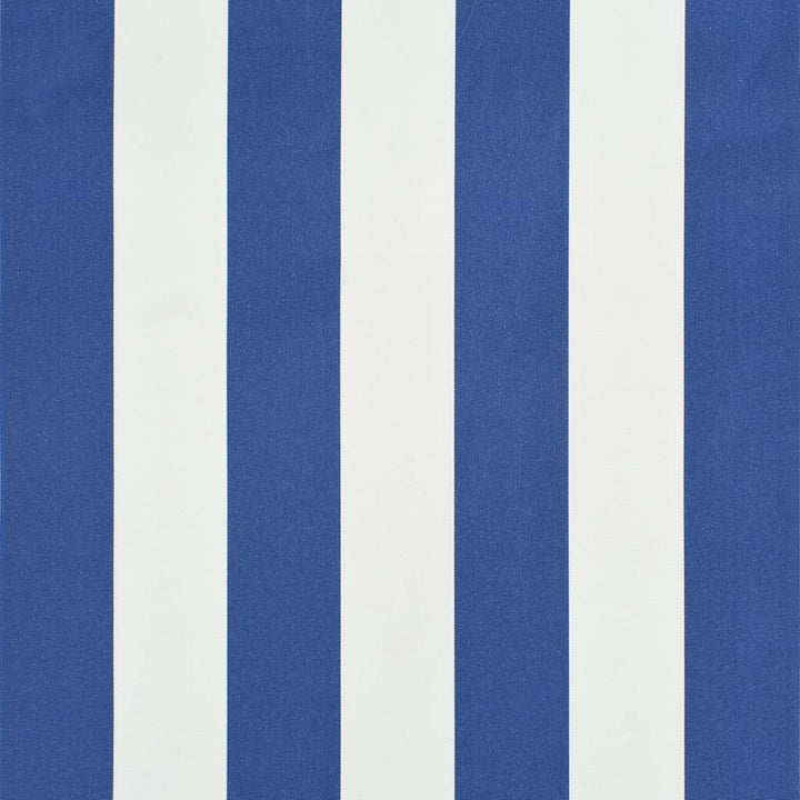 foldemarkise 350 x 150 cm blå og hvid