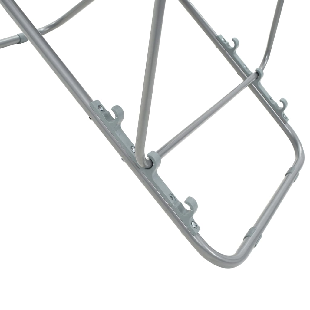 foldbare strandstole 2 stk. stål og oxfordstof blå