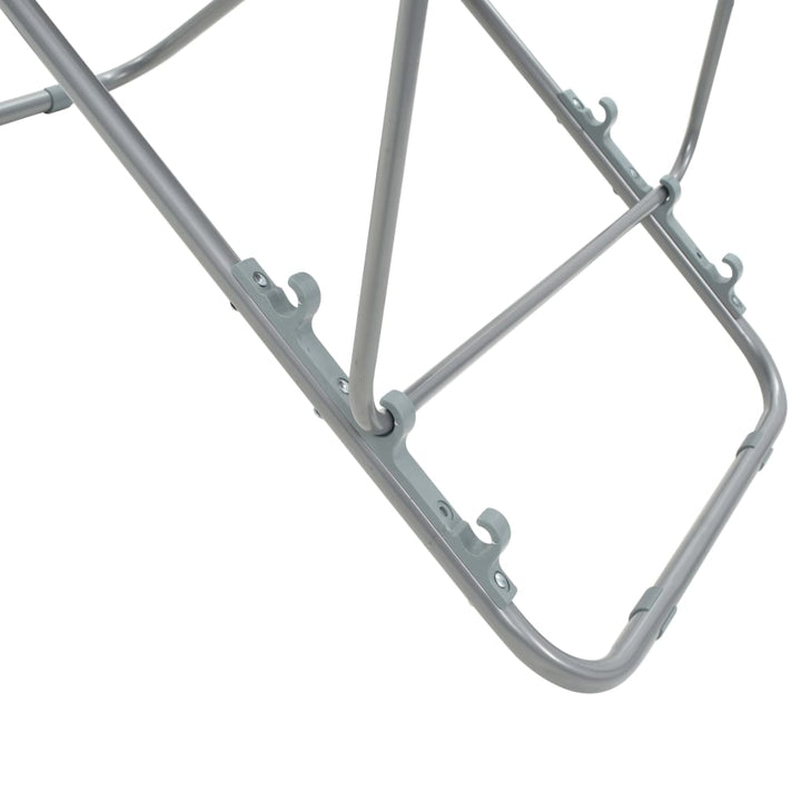 foldbare strandstole 2 stk. stål og oxfordstof blå