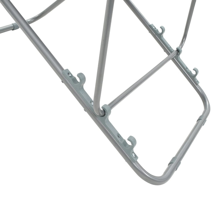 foldbare strandstole 2 stk. stål og oxfordstof sort