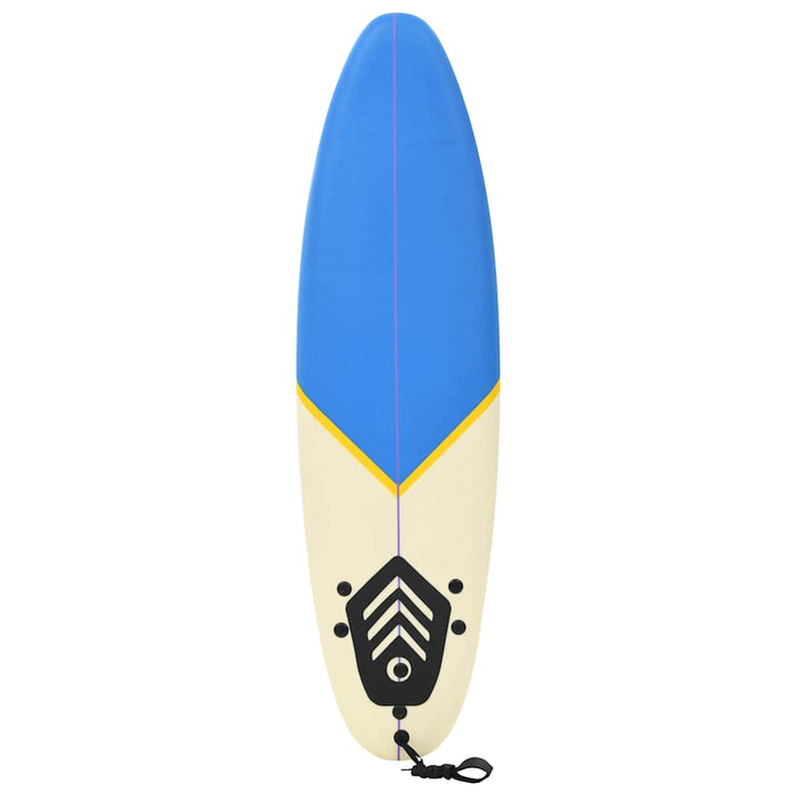 surfboard 170 cm blå og cremefarvet