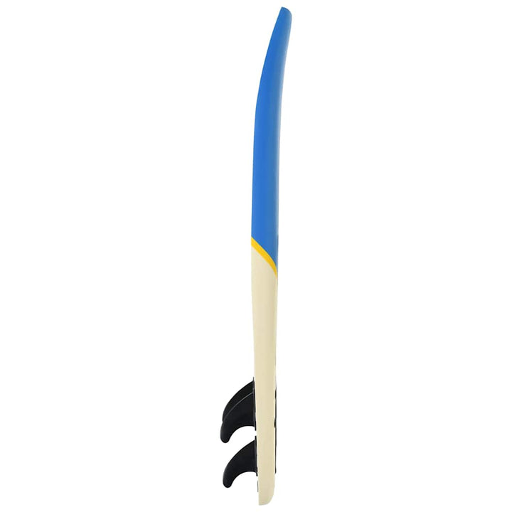 surfboard 170 cm blå og cremefarvet
