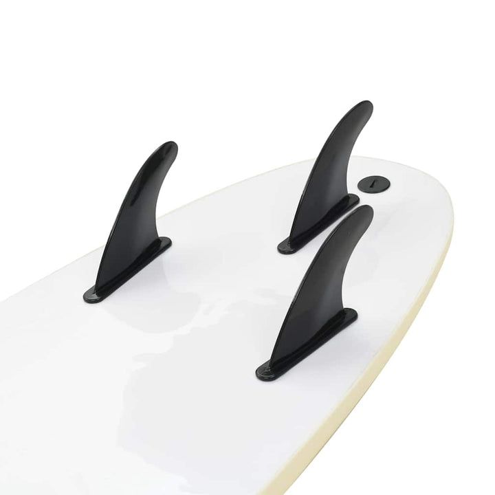 surfboard 170 cm blå og cremefarvet