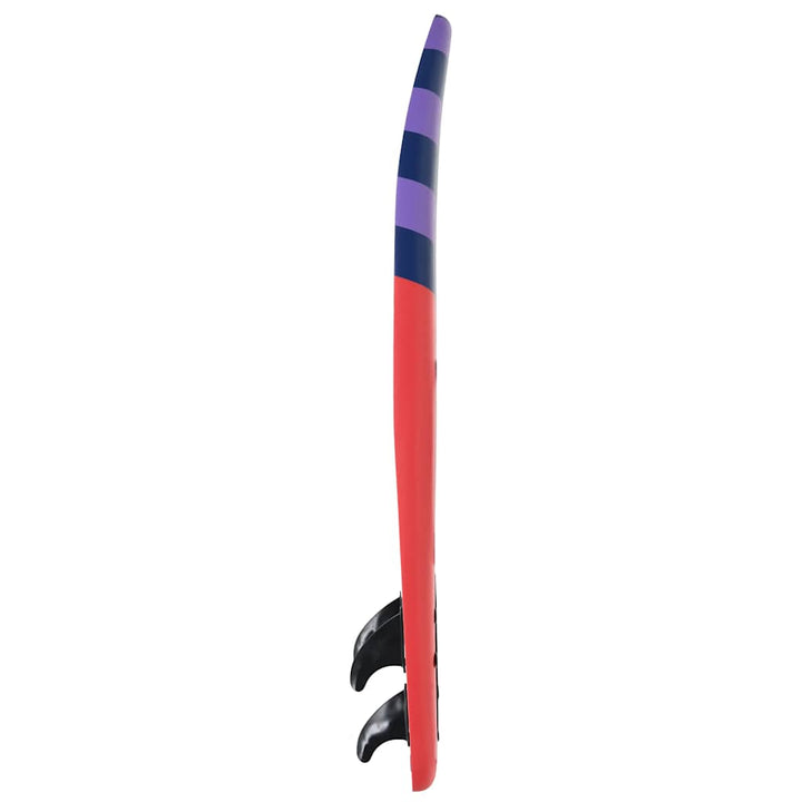surfbræt 170 cm stribet