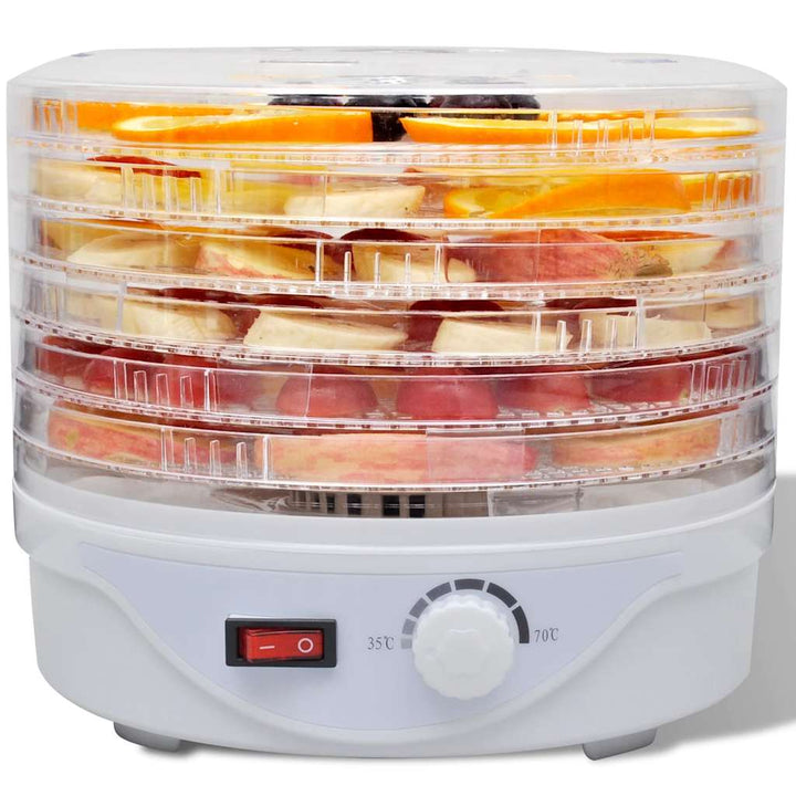 fødevaredehydrator rund 250 W 6 bakker