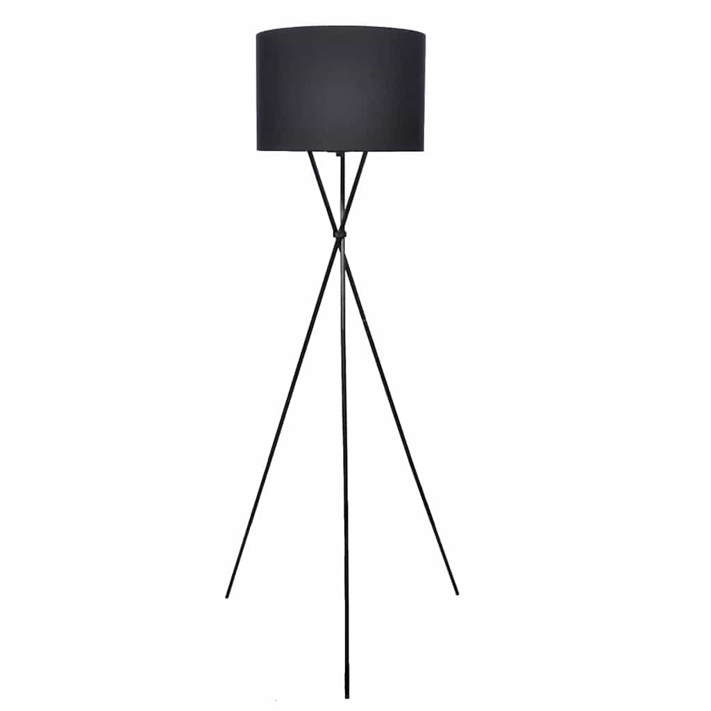 gulvlampe med stativ sort 139 cm