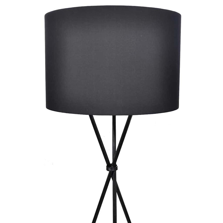 gulvlampe med stativ sort 139 cm