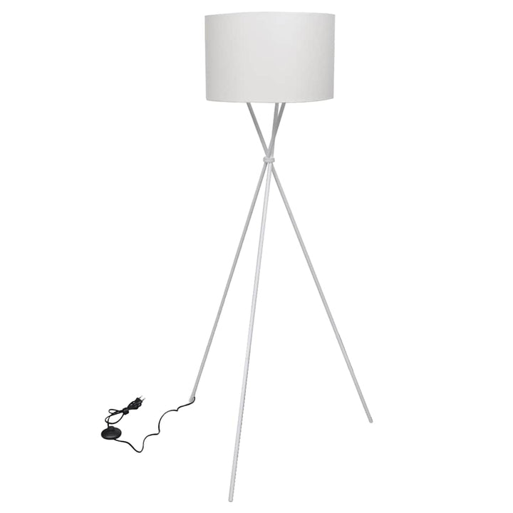 gulvlampe med stativ hvid 139 cm