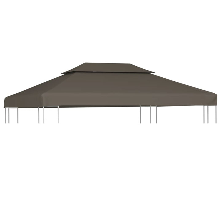 pavillontopdække i 2 lag 310 g/m² 4 x 3 m gråbrun
