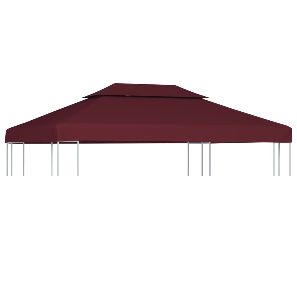 pavillontag 2 lag 310 g/m² 4x3 m bordeauxfarvet
