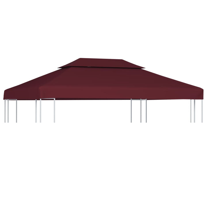 pavillontag 2 lag 310 g/m² 4x3 m bordeauxfarvet