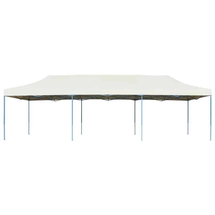 foldbart pop op-festtelt 3x9 m cremefarvet