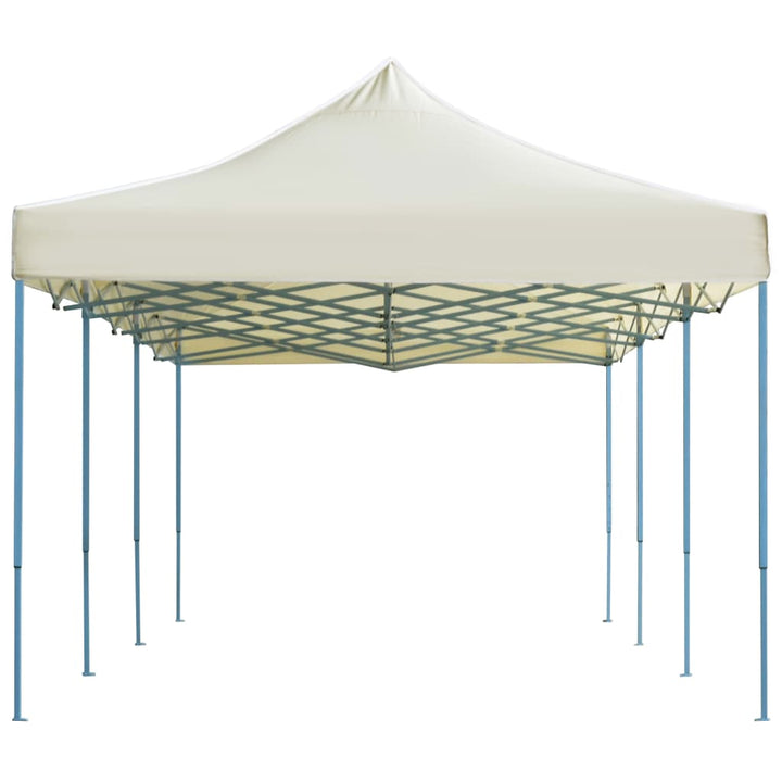 foldbart pop op-festtelt 3x9 m cremefarvet