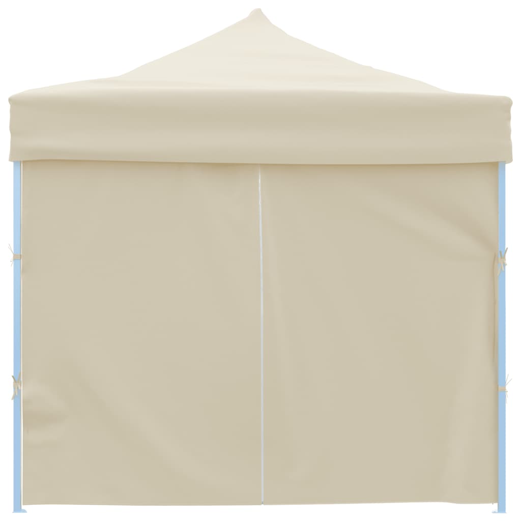 foldbart pop op-festtelt med 8 sidevægge 870x291x315 cm cremefarvet